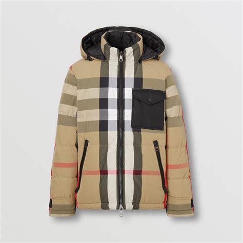 burberry mens puffer jacket sale|reversible check nylon puffer jacket.